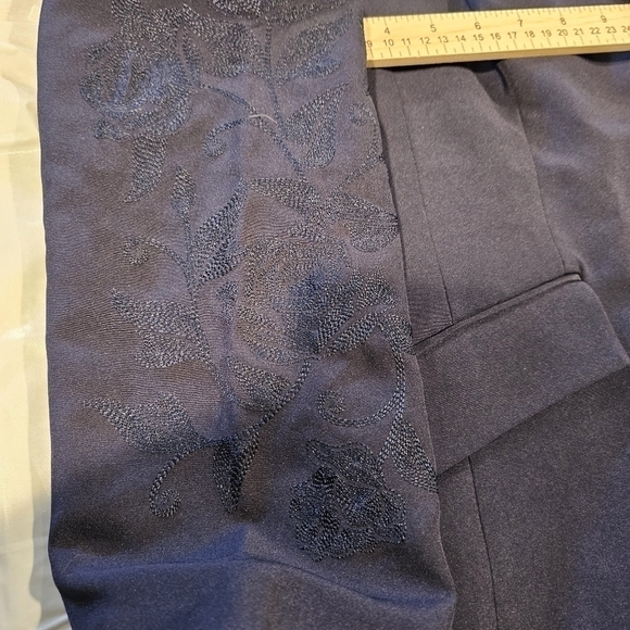 DG2 DIANE GILMAN Navy Blue Blazer Gabardine Business Career Jacket NEW NWT - Picture 5 of 12